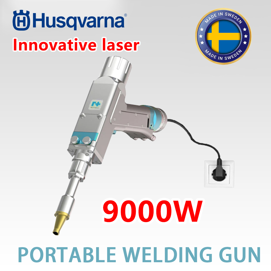 Husqvarna 9000W daudzfunkcionāls lāzermetināšanas pistole (zelta/sudraba/vara/dzelzs/alumīnija/nerű sējošā tērauda metināšana) (tris vienā) metināšana + rūsas noņemšana + griešana (griešanas biezums 0-28 mm)