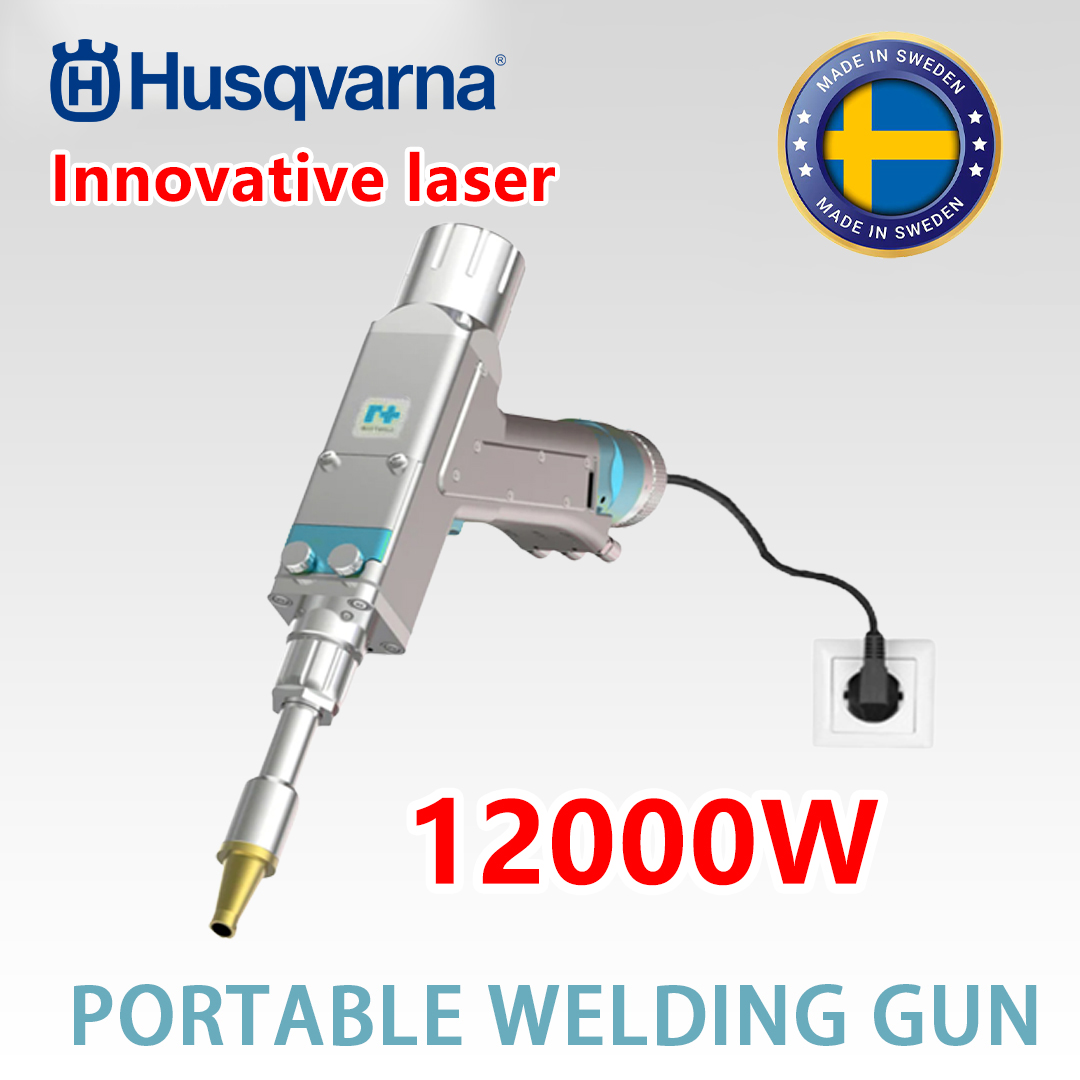 Husqvarna 12000W daudzfunkcionāls lāzermetināšanas pistole (zelta/sudraba/vara/dzelzs/aluminija/nerű sējošā tērauda metināšana) (četri vienā) metināšana + rūsas noņemšana + griešana + gravēšana (griešanas biezums 0-35 mm)