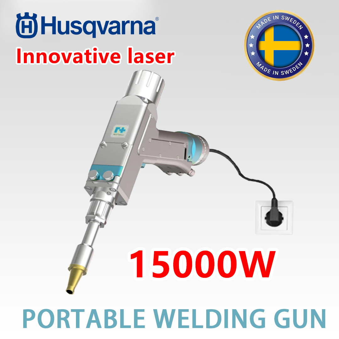 Husqvarna 15000W daudzfunkcionāls lāzermetināšanas pistole (zelta/sudraba/vara/dzelzs/aluminija/nerů sējošā tērauda metināšana) (četri vienā) metināšana + rūsas noņemšana + griešana + gravēšana (griešanas biezums 0-40 mm)